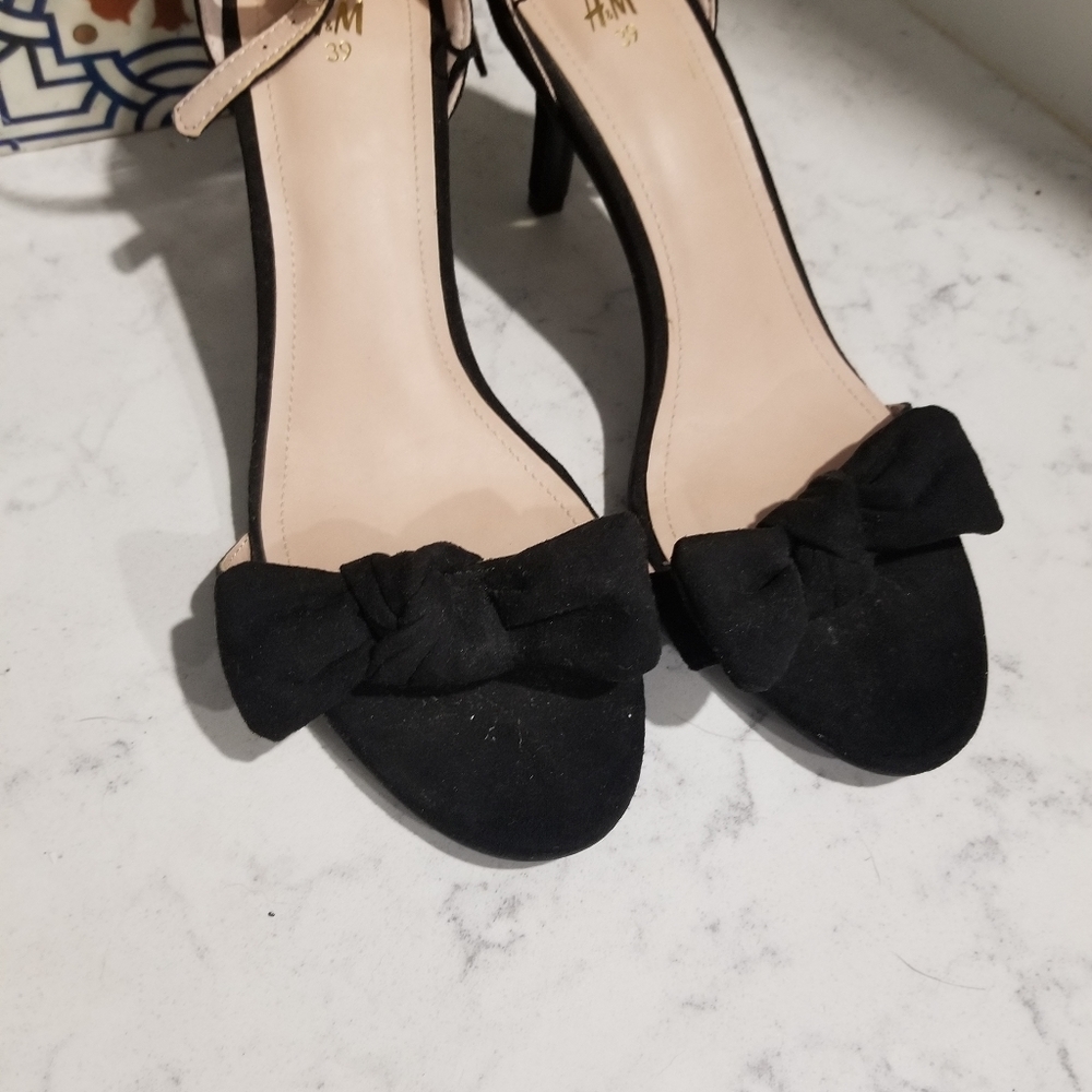 👡H&M BLACK HEELED SANDLAS - Picture 3 of 6